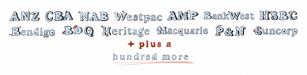 OCL can link to all major banks. ANZ, CBA, NAB, Westpac, AMP, BankWest, HSBC, Bendigo, BOQ, Heritage, Macquarie, P&N, Suncorp plus a hundred more