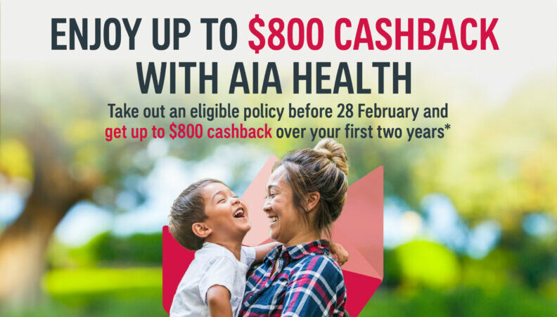 One Click Life private health insurance AIA $800 cashback