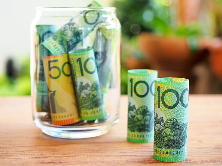 self-managed super fund - money in jar